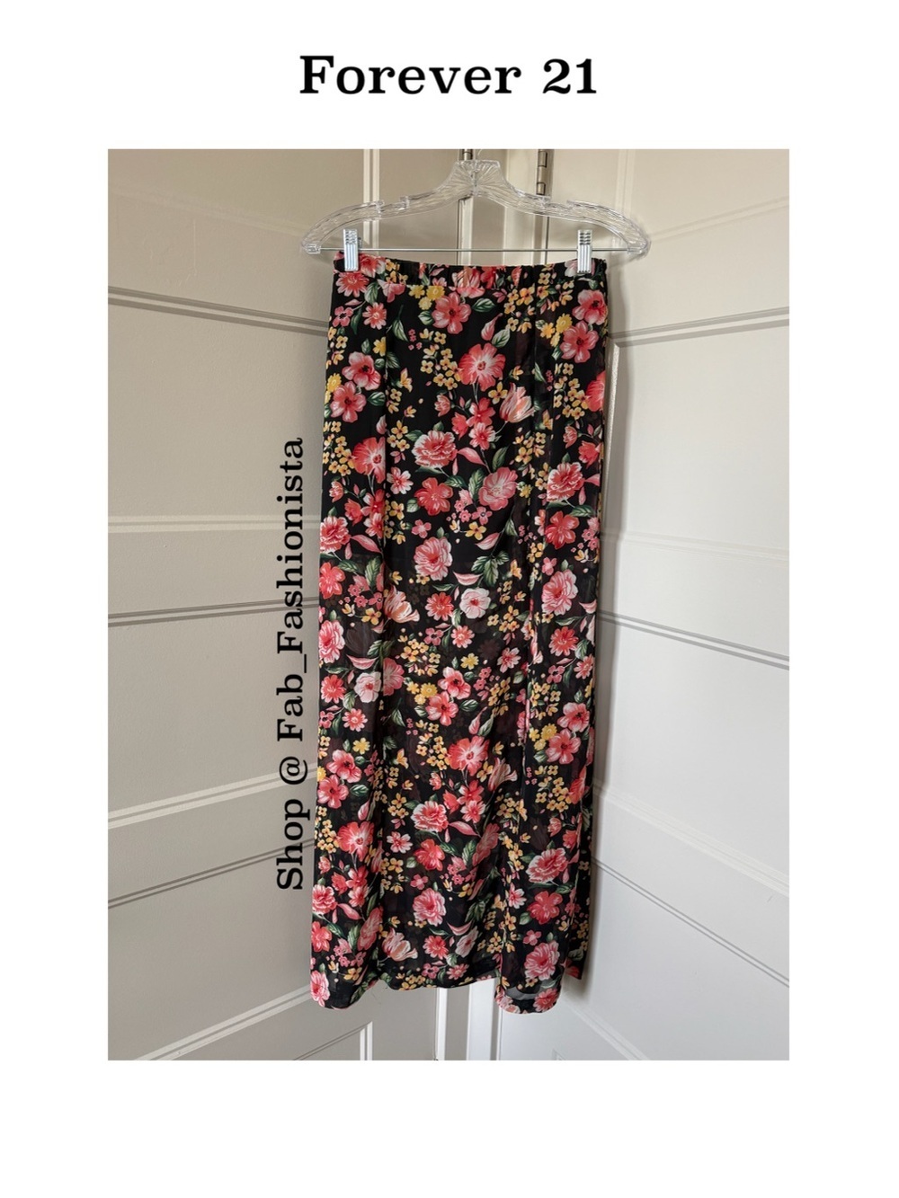 Floral high waist boho maxi skirt size small